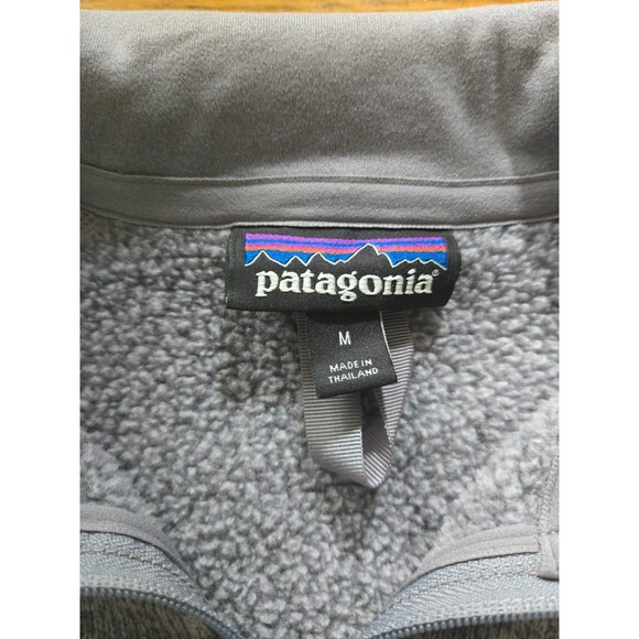Patagonia Better Sweater Womens Size Medium Gray 1/4 Zip Fleece Embroidered Logo - Picture 3 of 7